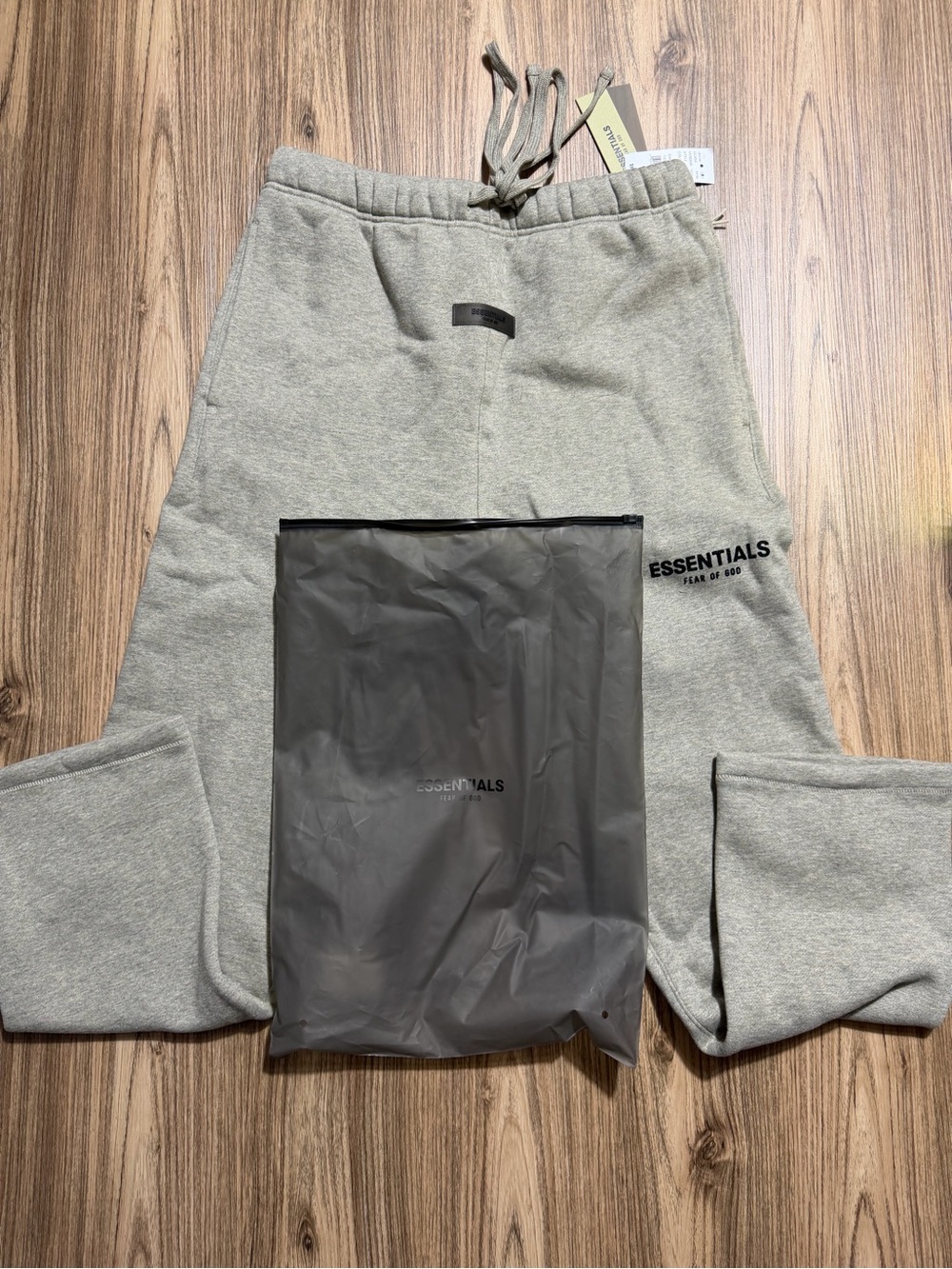 ESSENTIALS Men’s Light Gray Sweatpants with Logo